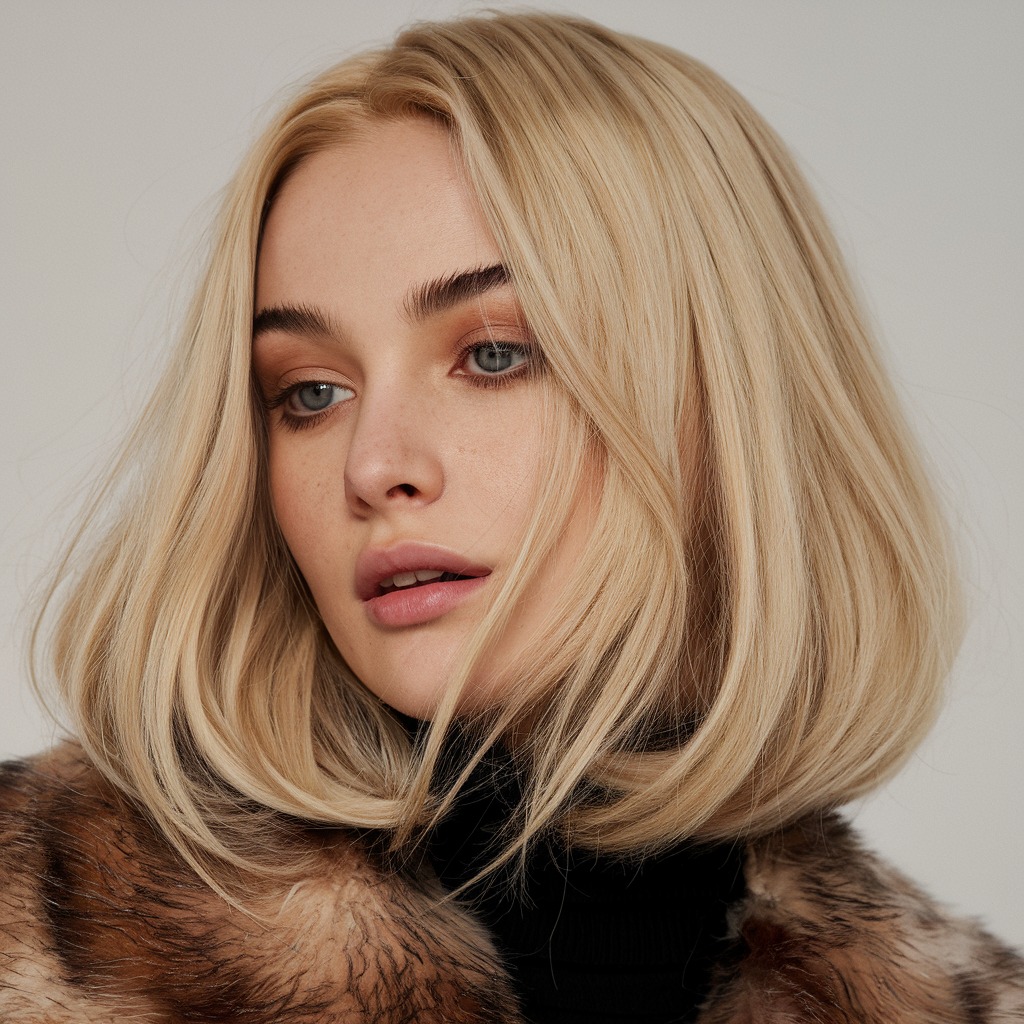Bob Rubio Beige con Puntas Rectas