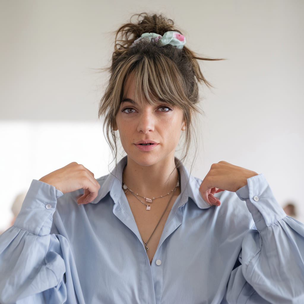 Moño Desordenado con Scrunchie