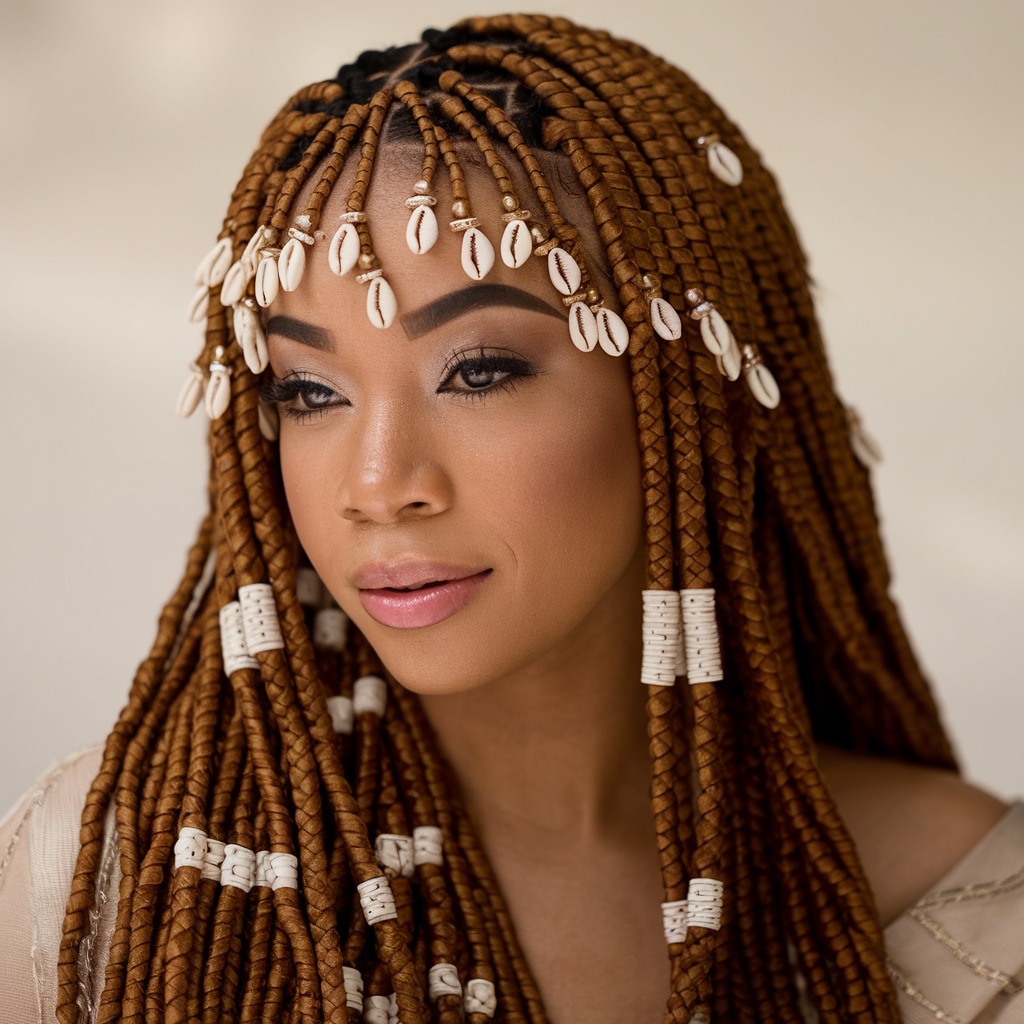Trenzas Fulani con Flequillo