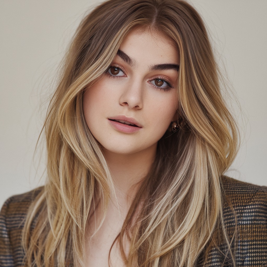 Capas Largas con Reflejos Balayage