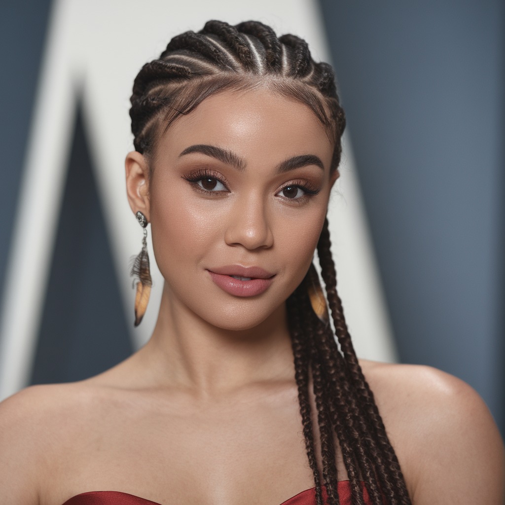 Trenzas Fulani con Cola Baja