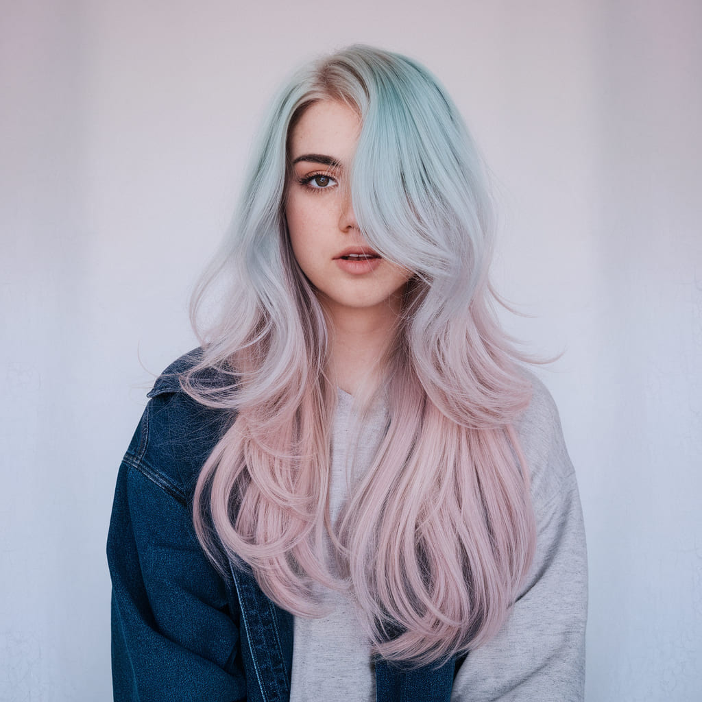 Ombre Pastel de Sirena
