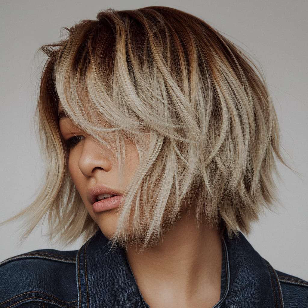Balayage Ombre para Corte Wolf