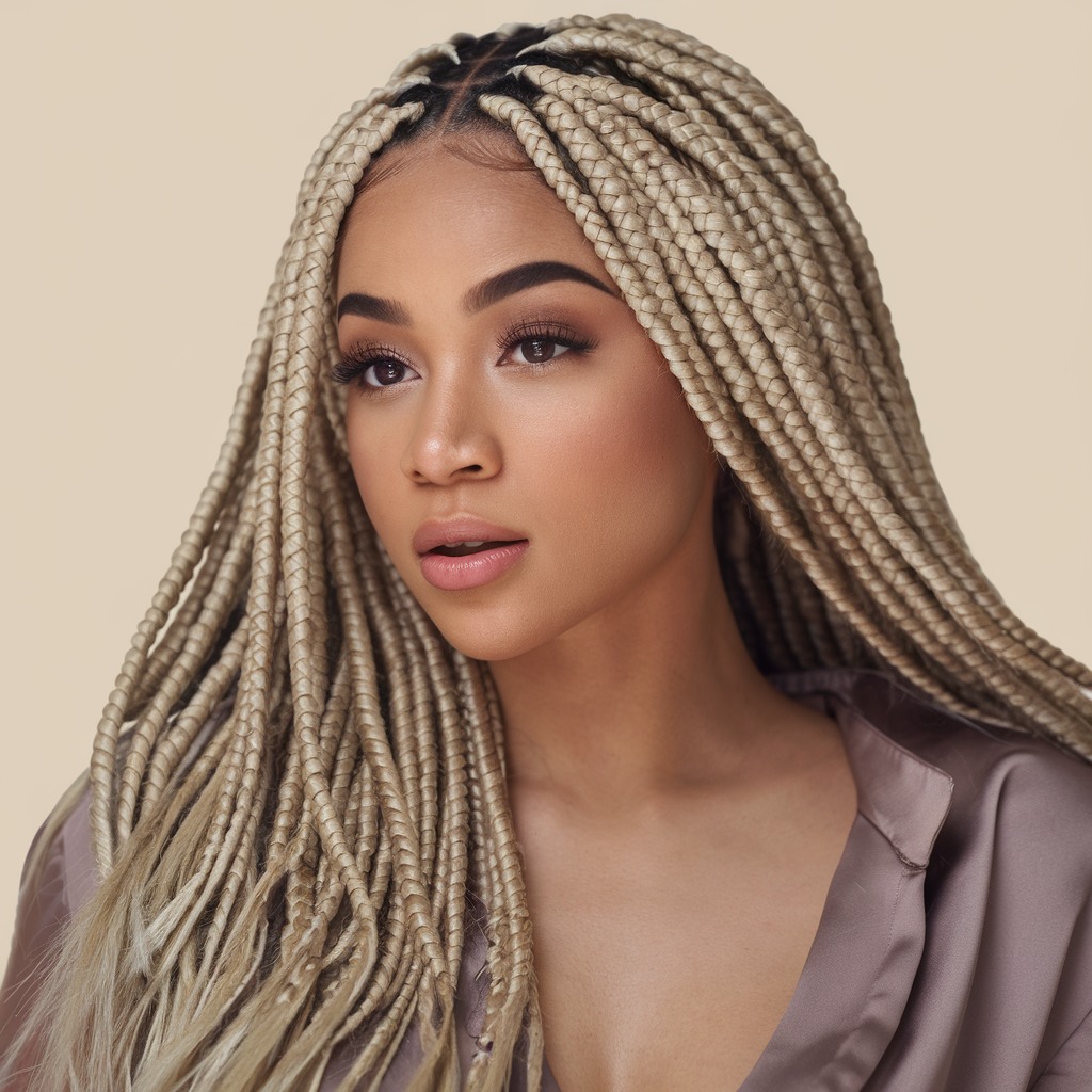 Trenzas Fulani Rubias Platino